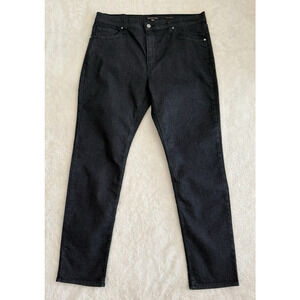Michael Kors Men's Grant Classic Fit Dark‎ Wash Black Jeans Stretch 36x32